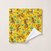 Motif de tigre d'or asiatique (Gant de toilette)