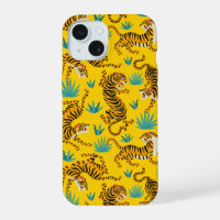 Motif de tigre d'or asiatique