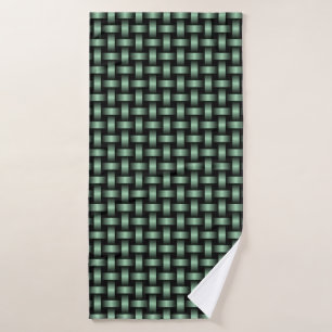 Motif de tissage noir vert