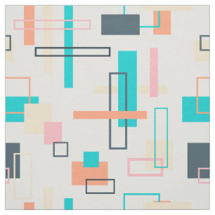 Motif de tissu de forme moderne du milieu du siècl