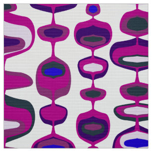 motif de tissu rétro-les années 70 des années 6
