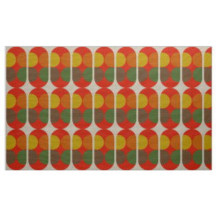 motif de tissu rétro mod 60 les années 70