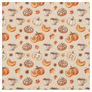 Motif de tissu sans couture à l'aquarelle d'automn
