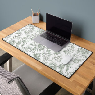 Motif de toile fleurie vert sauge vintage