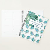 Motif de tortue de mer de plage Retour à l'école P (Devant avec enveloppe)