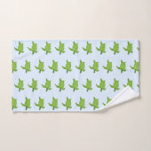 Motif de tortue de mer sur bleu clair (Serviette à main)