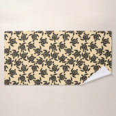 Motif de tortue répétée de style côtier d'été (Serviette de bain)