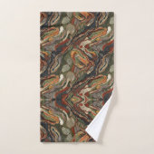 Motif de tourbillon de tons de terre abstraits (Serviette à main)