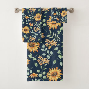 Motif de tournesol aquarelle