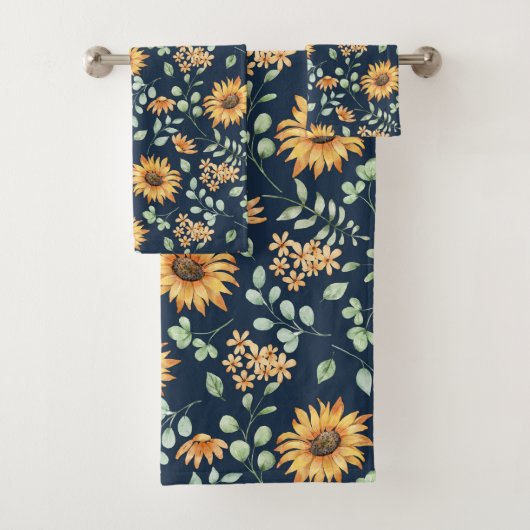 Motif de tournesol aquarelle (En situation)