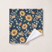 Motif de tournesol aquarelle (Gant de toilette)