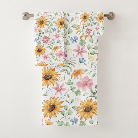 Motif de tournesol aquarelle (En situation)