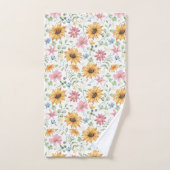 Motif de tournesol aquarelle (Serviette à main)