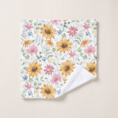 Motif de tournesol aquarelle (Gant de toilette)