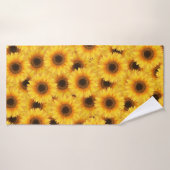 Motif de tournesol, beautés jaunes, (Serviette de bain)