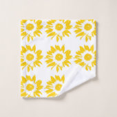 Motif de tournesol jaune (Gant de toilette)