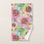 Motif de tournesol romantique (Serviette à main)