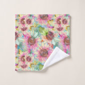 Motif de tournesol romantique (Gant de toilette)