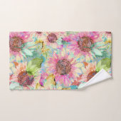 Motif de tournesol romantique (Serviette à main)