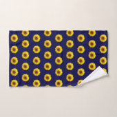 Motif de tournesol sur la serviette de bain bleu m (Serviette à main)