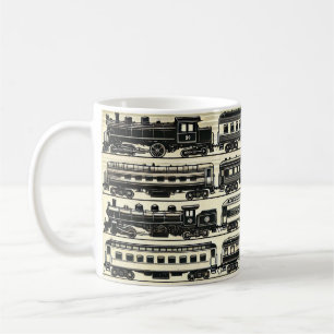 Motif de train à vapeur vintage Mug de chemin de