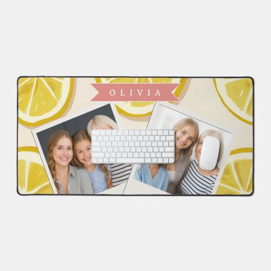 Motif de tranche de citron frais personnalisé Lumi (Clavier et souris)