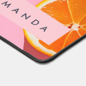 Motif de tranche orange personnalisé Monogramme (Coin)