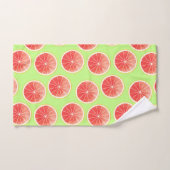 Motif de tranches de pamplemousse rose (Serviette à main)