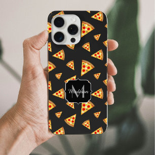 Motif de tranches de pizza cool et amusant monogra