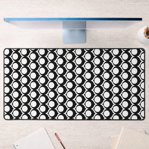 Motif de treillis de cercle noir et blanc moderne