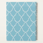 Motif de treillis marocain bleu clair personnalisé (Dos)