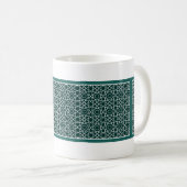 Motif de treillis vert Mug (Devant droit)
