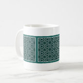 Motif de treillis vert Mug (Devant gauche)