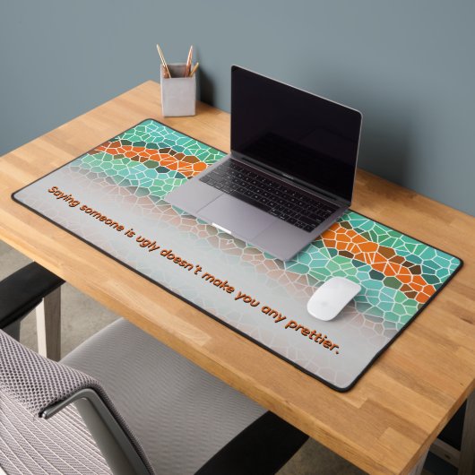 Motif de Triangle Coloré Unique & Citations (Bureau 2)