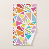 Motif de triangles colorés 2 (Serviette à main)