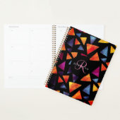 Motif de triangles colorés élégant Monogramme (Devant avec enveloppe)