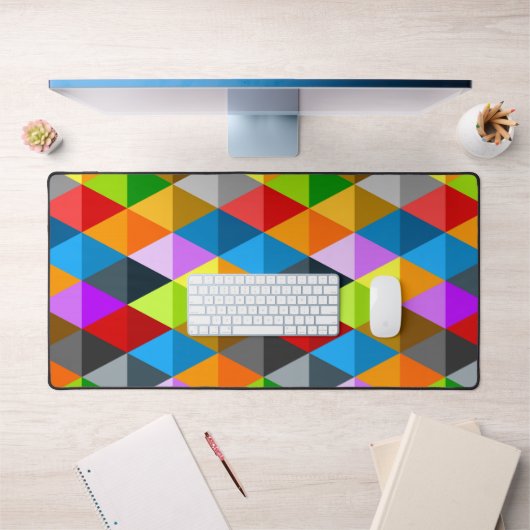 Motif de triangles colorés rétro lumineux (Bureau 1)