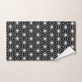 Motif de triangles de style Art déco noir et blanc (Serviette à main)