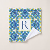 motif de tuiles méditerranéennes géométriques Abst (Gant de toilette)