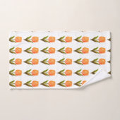 Motif de tulipe moderne sur fond blanc (Serviette à main)
