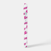 Motif de typographie rose feu Sassy (Côté gauche)