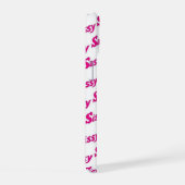 Motif de typographie rose feu Sassy (Côté droit)