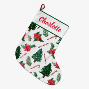 Motif de vacances coloré   Chaussette de Noël