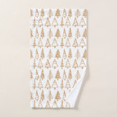 Motif de vacances d'or d'arbre de Noël chic (Serviette à main)