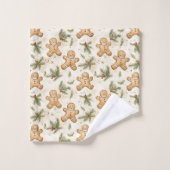 Motif de vacances pain d'épice et pin capricieux (Gant de toilette)