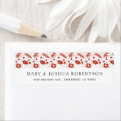 Motif de vacances Tropical Étiquette de adresse ro (En situation)