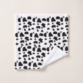 Motif de vache noir et blanc (Gant de toilette)