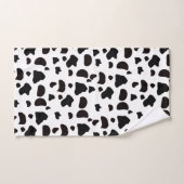 Motif de vache noir et blanc (Serviette à main)