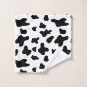 Motif de vache noir et blanc moderne (Gant de toilette)
