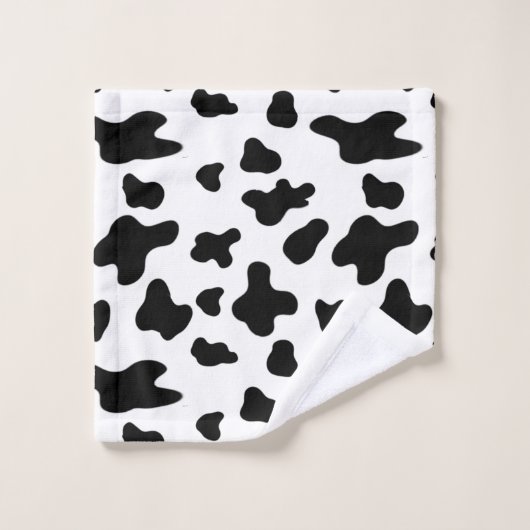 Motif de vache noir et blanc moderne (Gant de toilette)